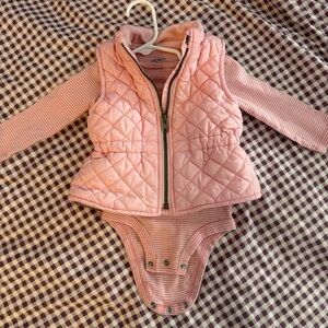 Carter's Pink Quilted Bodysuit